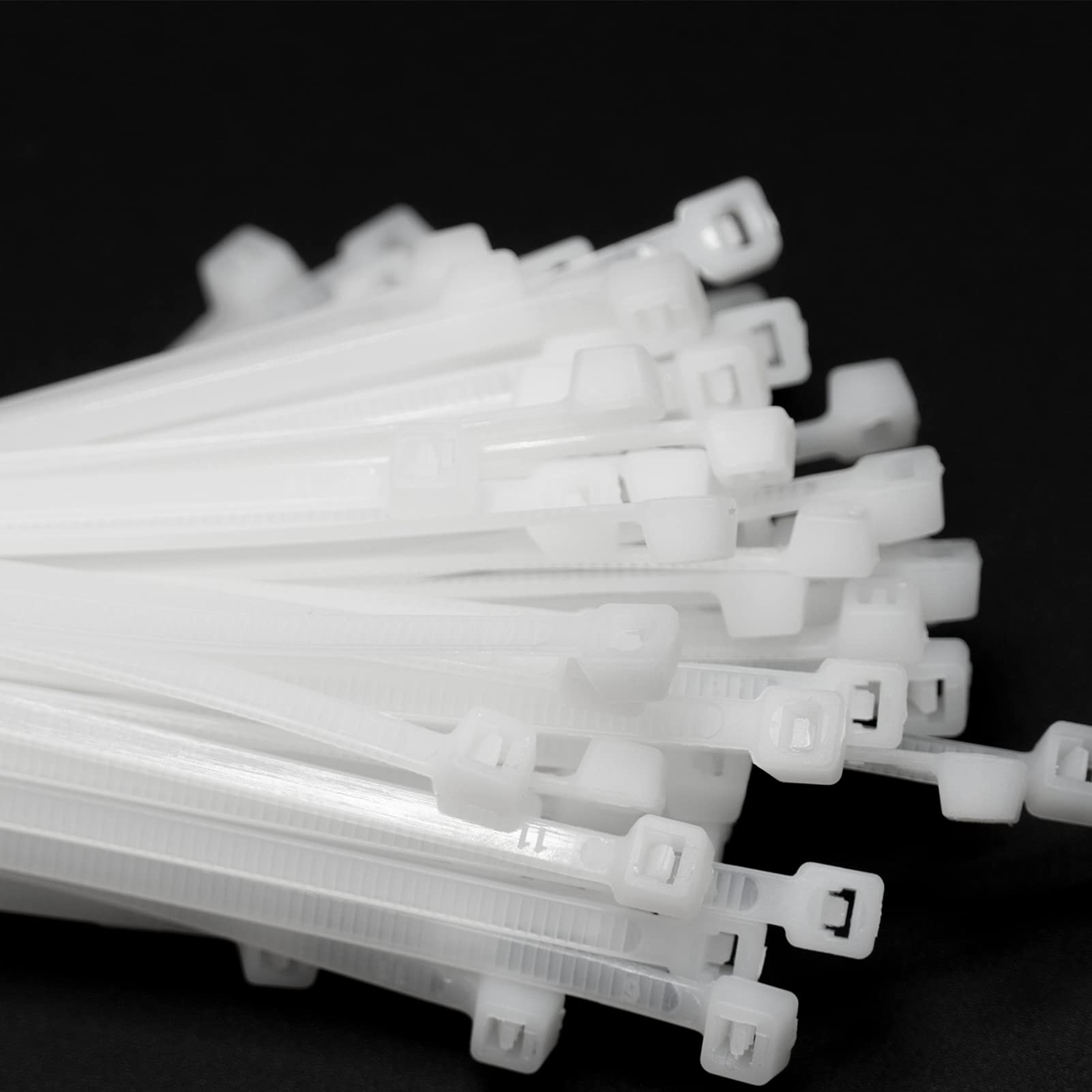 Cable Ties White - 200 Pack 3.6mm Zip Ties Heavy Duty, Cable Tie, Tie Wraps for Home, Office, Garden, Assorted in Sizes 150mm, 200mm