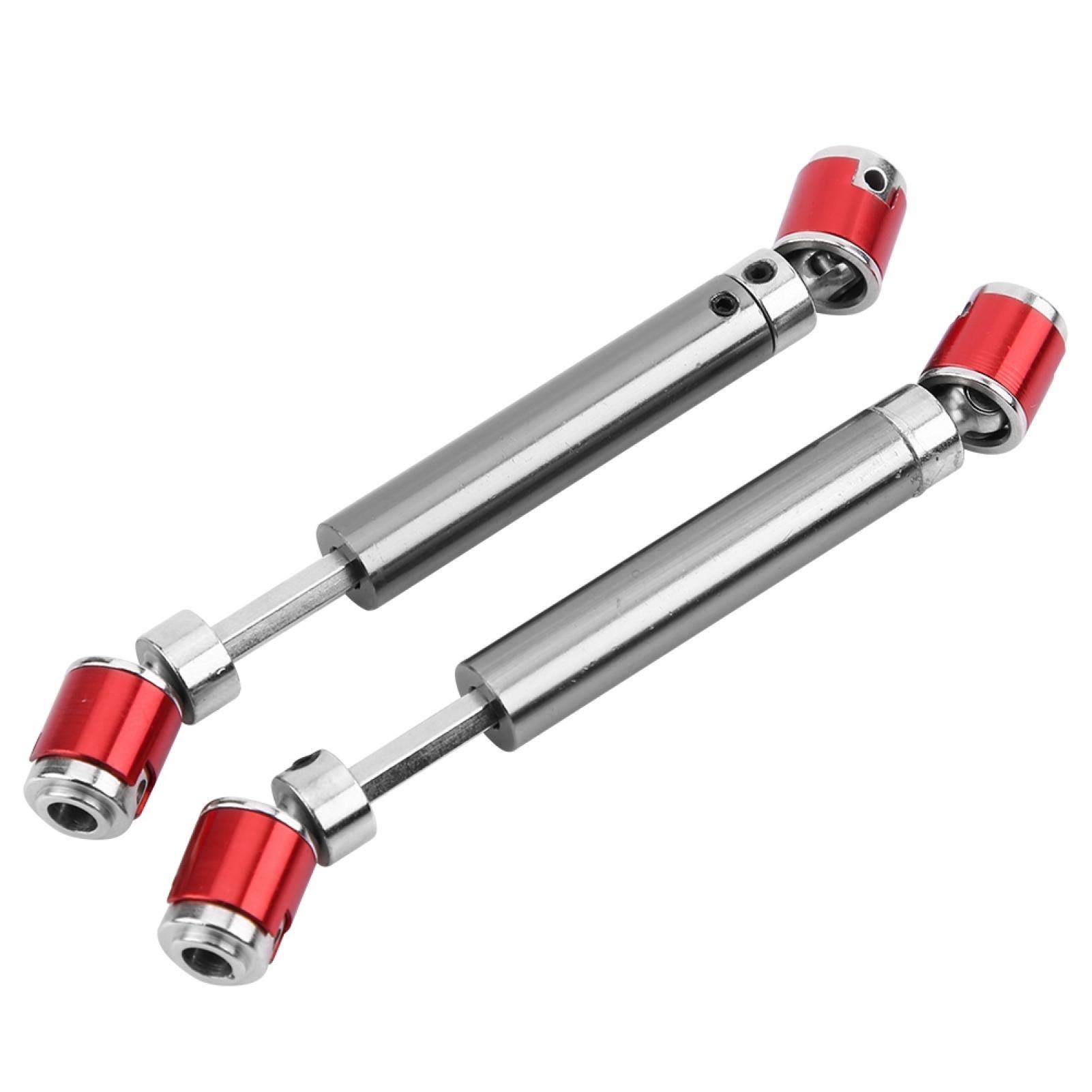 Alomejor RC Car Drive Shaft 2 Pcs Metal Upgrade Universal Drive Shaft CVD 110-155mm for SCX10 CC01 D90 D110 RC Crawler Part