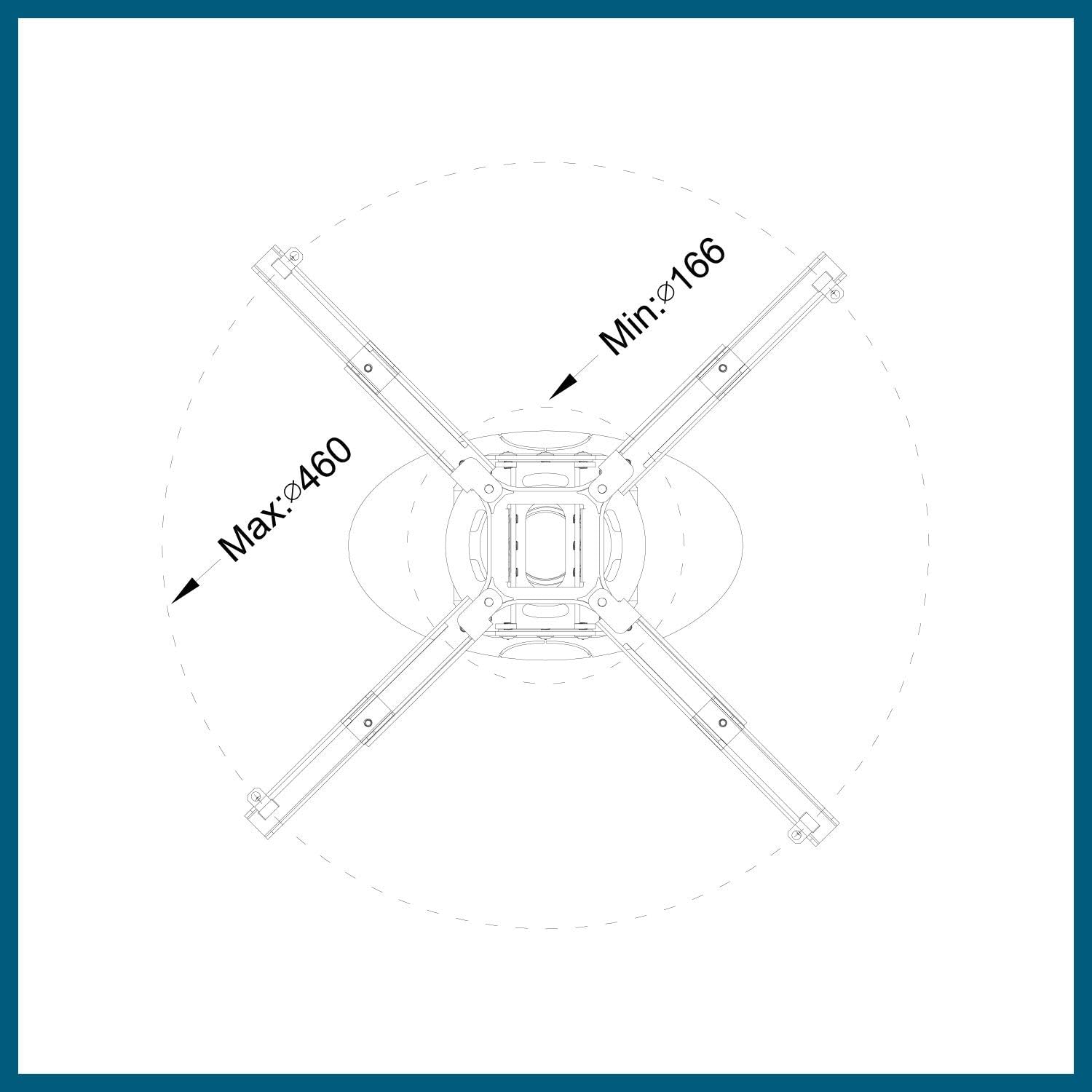 QualGear Pro-AV QG-KIT-CA-3IN-W Projector Mount Kit Accessory Single Joist Ceiling Adapter, 3" 1.5", White: Electronics