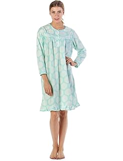 women's long fleece nightgown