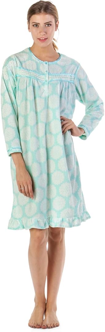 Cozy Long Sleeve Fleece Nightgown 
