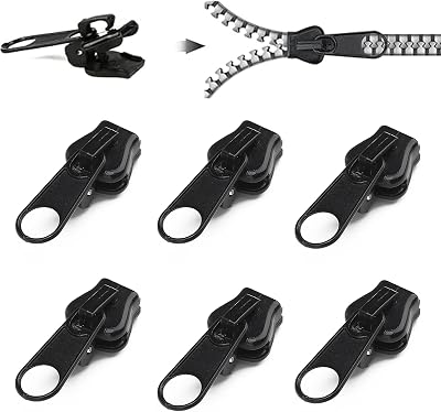 RRICHH 6PCS Zipper Repair Kit Zip Puller Replacement Set for #3 #5 #8