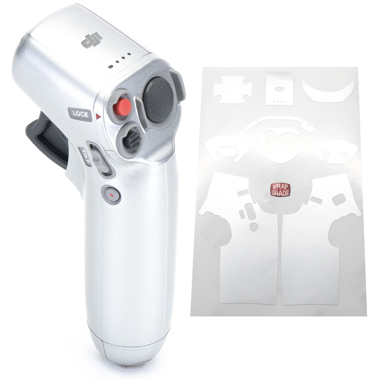 WRAPGRADE Skin Compatible with DJI FPV | Motion Controller (AIRFORCE SILVER)