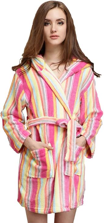 lovehouse Bathrobe Nightgown Sleepwear Hooded Cotton