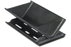 Charcoal Companion Heavy-Duty Cast Iron V-Shaped Smoker Box with Hinged Lid - Durable BBQ Smoker Accessory, for Charcoal & Propane Gas Grill - Sits Between Flame Deflector Bars