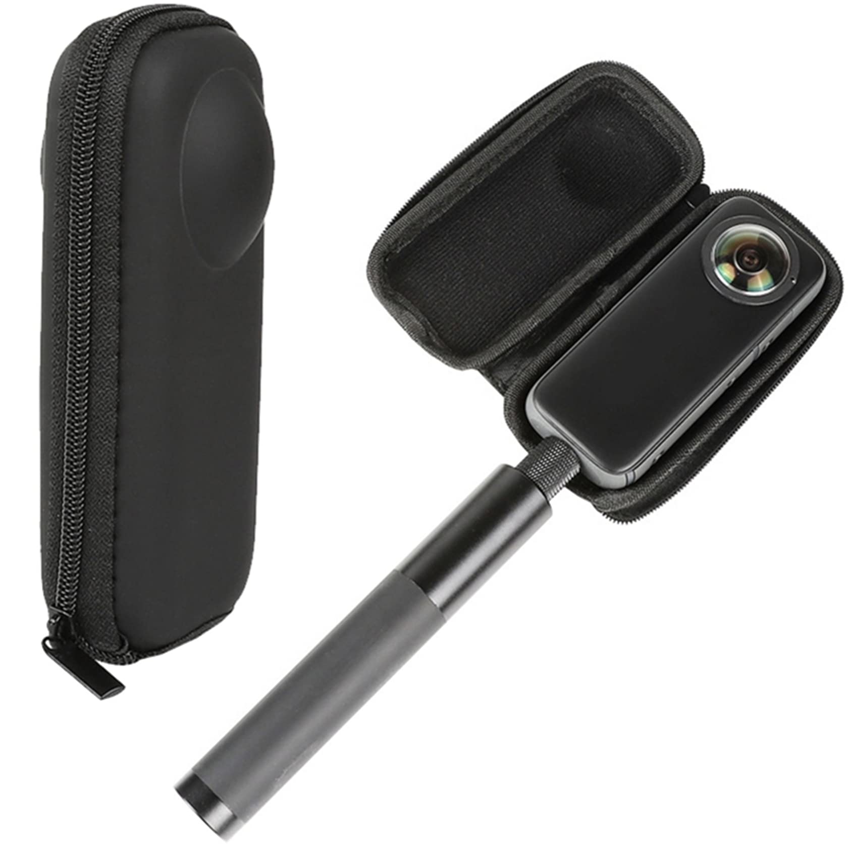 Hensych Mini Travel Portable PU Leather Carrying Case for Insta360 ONE X/X2,Waterproof Handbag Protective Storage Bag for Insta360 ONE X/X2 Panoramic Action Camera Accessories