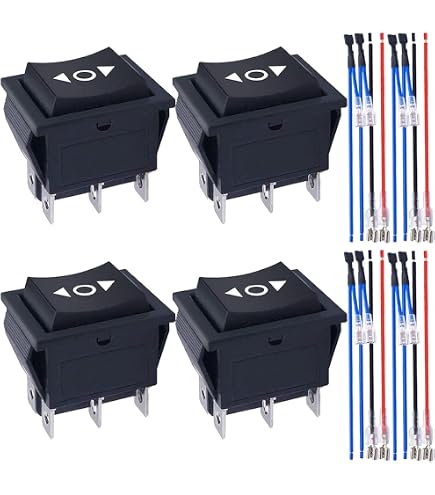 DPDT 6 Pin Motor Polarity Reverse Rocker Switch 12V 3PCS Momentary ...