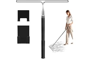 WLICH Shower Squeegee with Long Handle,Window Squeegee with Extension Pole Squeegee for Shower Glass Floor Squeegee, Telescoping Shower Squeegee for Glass Door, Tile Wall, Car,Floor