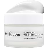 Herbloom Vegan Kombucha Collagen Cream - Korean Collagen Face Cream, Rejuvenating Ceramide Moisturizer, Organic, Vegan, Cruelty Free, Paraben Free - 1.69 fl. oz.