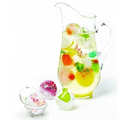  Kiorc Round Ice Cube Ball Maker Sphere Molds For