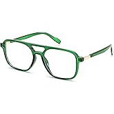 FEISEDY Vintage Blue Light Glasses for Women Men, Trendy Retro Computer Glasses B0265