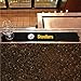 FANMATS 13996 Pittsburgh Steelers Drink Bar Mat - 3.25in. x 24in. - Durable Dish Drying Mat, Easy Clean, Counter Mat - 
