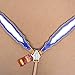 HILASON Western Horse Breast Collar Tack American Leather Blue White Hand Paintthumb 1