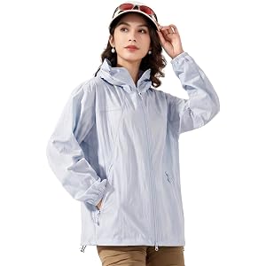 Velius Women's UPF 50+ Hoodie Pockets UV Sun Protection SPF Long Sleeve Light weight Shirt Jacket for Women Hiking Outdoor