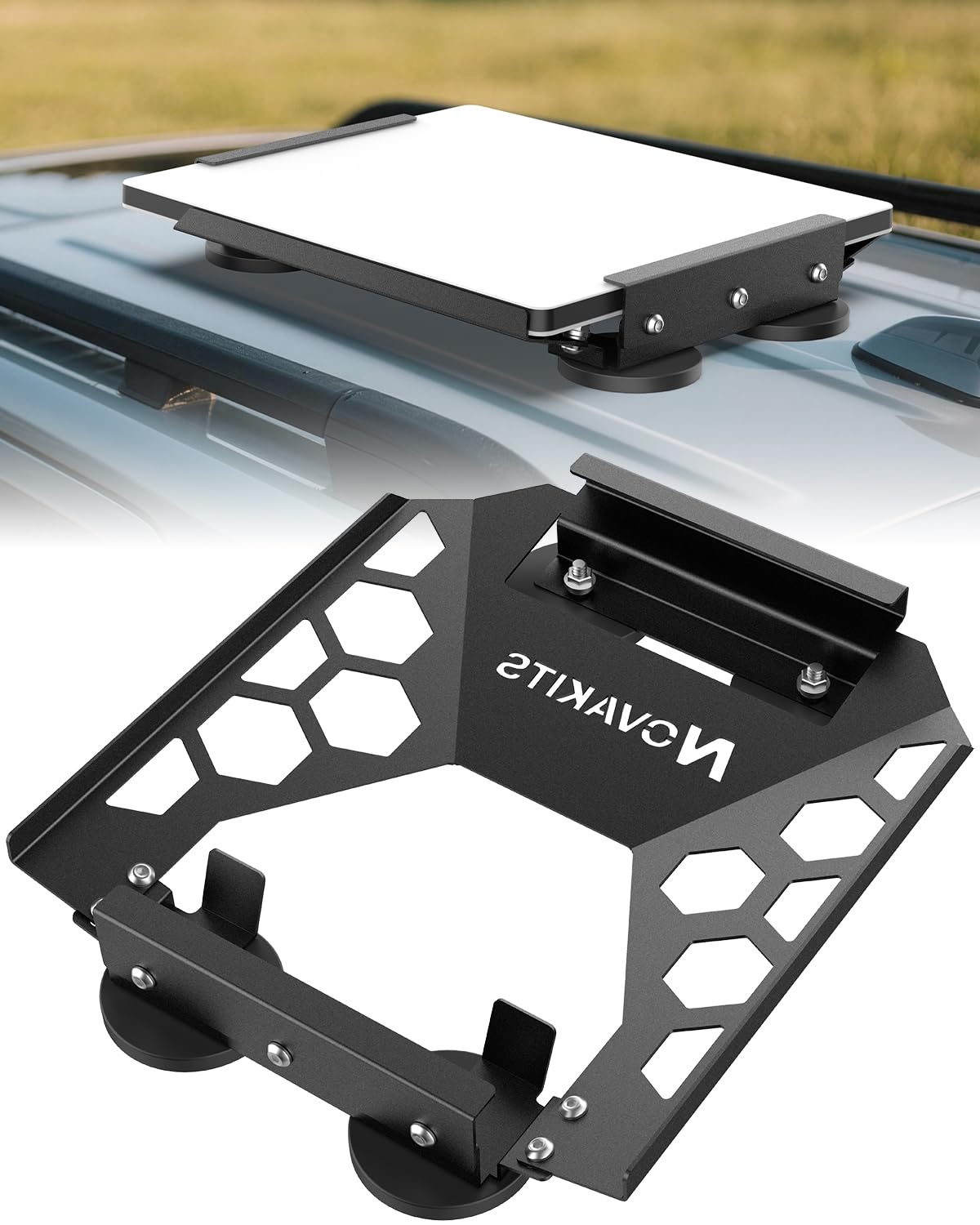 Photo 1 of ***MISSING LOCKING PLATE*** Starlink Mini Magnetic Car Roof Mount, Secure Side-Enclosed Design, Quick-Release & 1.7“ Low-Profile, 220 lbs Strong Magnet, Scratch & Weather-Resistant,Perfect for Car, RV, Van,Camping &Boat (Black)