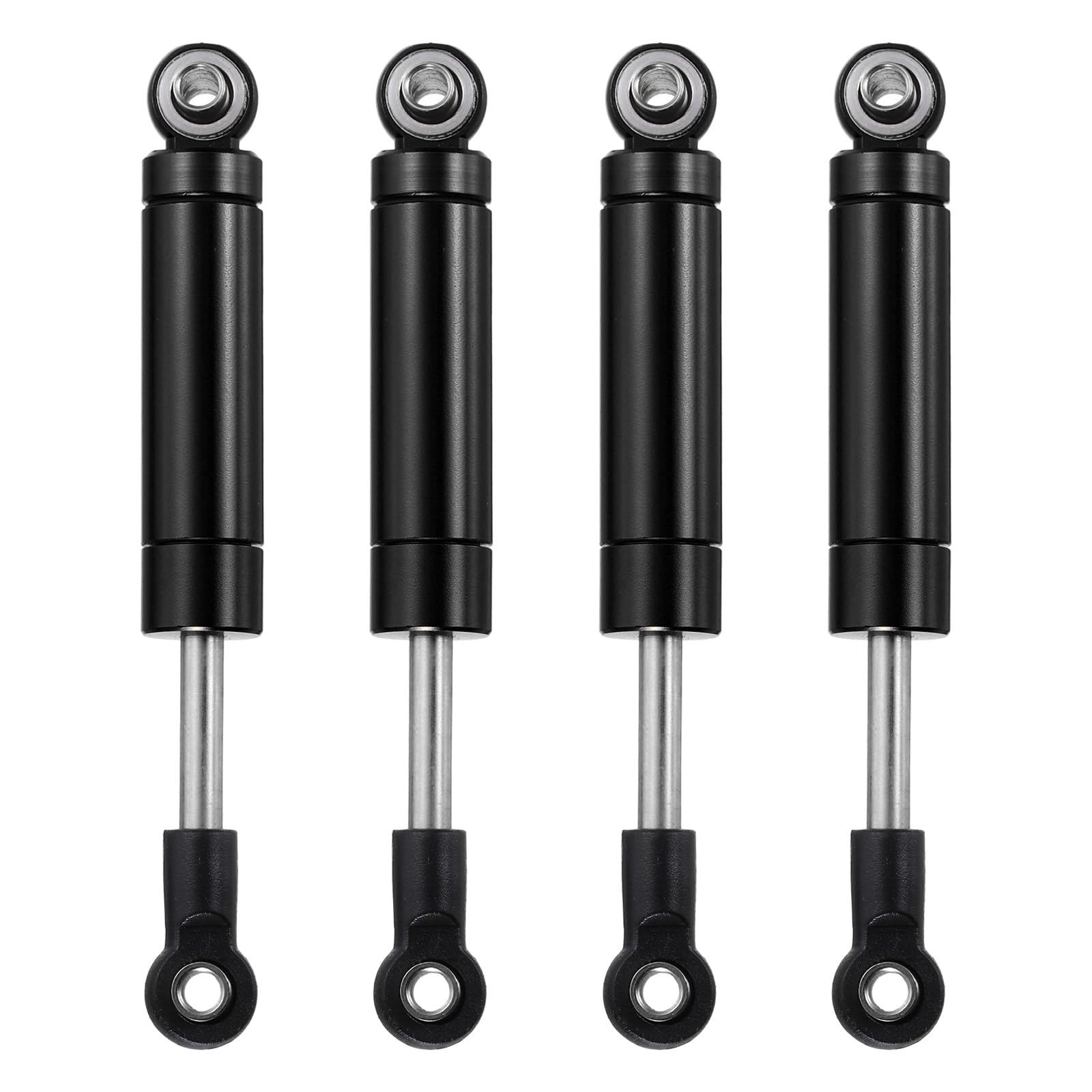 sourcing map 4 Pcs RC Shock Absorber 1/10 72mm Internal Spring Oil Shock Absorber Dampers for 1/10 RC Car Crawler Racing Truck Upgrade Parts, Black
