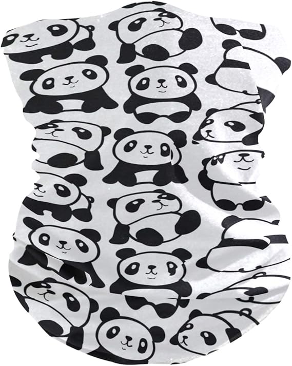 Amazon フェイスカバー ゴルフウエア 日焼け防止 パンダ柄 かわいい 白黒 ヘッドバンド スポーツ マルチネックカバー スカーフネッカチー Uv対策 顔 首 耳 ゴルフ 夏用 Uv 日よけフェイスマスク スノーボード 服 ファッション小物 通販