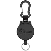 KEY-BAK SECURIT Heavy Duty Retractable Key Holder with a Retractable Kevlar Cord Secures Keys, Gear