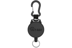 KEY-BAK SECURIT Heavy Duty Retractable Key Holder with a Retractable Kevlar Cord Secures Keys, Gear