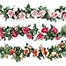 CEWOR 3pcs 22.6 Feet Fake Rose Vine Artificial Flower Garland for Wedding Home Party Garden Decoration Champagne, Pink and Hot Pink