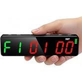 Tempospark Portable Workout Timer, Workout Clock for Home Gym Garage Boxing, Gym Timer Clock with Strong Magnet, Powerful Battery, Adjustable Brightness for Fitness Enthusiasts Coaches (Green Red)