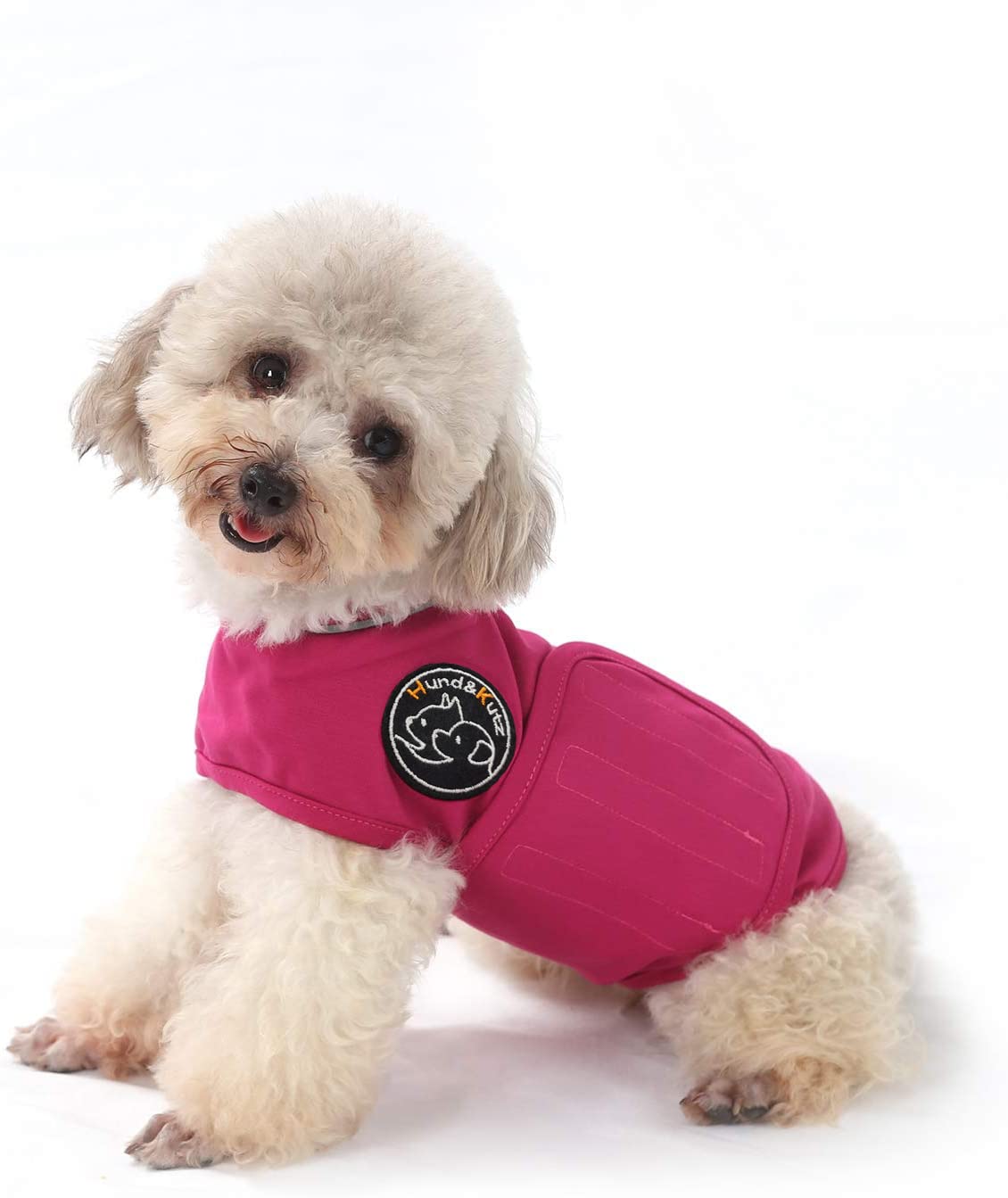 Dog Anxiety Relief Coat,Lightweight Wrap Anxiety Jacket Shirt for Anxious Pets Keep Calming Comfort(Rose red,XS)