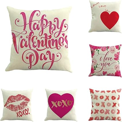 Haluoo Love Pillows Happy Valentine S Day Pillow Cover Couple