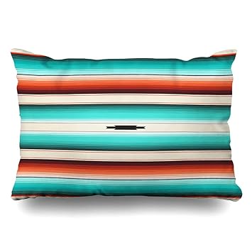 Amazon Com Diycow Throw Pillows Covers Turquoise Orange Navajo