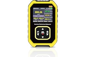 WAPORICH Geiger Counter Nuclear Radiation Detector - Radiation Dosimeter with LCD Display,Portable Handheld Beta Gamma X-ray USB Rechargeable Radiation Monitor Meter, 5 Dosage Units Switched
