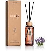 M&SENSE White Cardamom Sage Reed Diffuser: 6.3 fl oz Non-Toxic Aroma Set with Sticks, Light & Subtle Fragrance, Long-Lasting Natural Essential Oil Gifts for Bedroom, Shelf Decor & Small Spaces