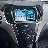 8 Core 4+64GB Android15 Car Stereo for 2013-2017 Hyundai Santa Fe | Wireless Carplay Android Auto Mirror Link 9" Touch Screen Car Radio with GPS, BT, FM/RDS, EQ, DSP, WiFi, SWC, Backup Camera