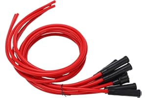 Red 8mm Spark Plug Ignition Wire Set for 6 Cylinder Classic Cars,ignition wire