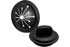 DUEECASEBIT 3-1/8 Inch Garbage Disposal Splash Guard and Sink Stopper, Universal Rubber Stopper Fits Waste King, Whirlaway, Sinkmaster, GE Models (1+1)