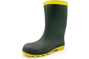 Amoji Kids Rain Shoes Easy On Rubber Rain Boots (Little Kid/Big Kid)
