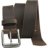 Roan Mountain Distressed Leather Belt - Brown USA Made Full Grain Leather with Certified Nickel Free Buckle