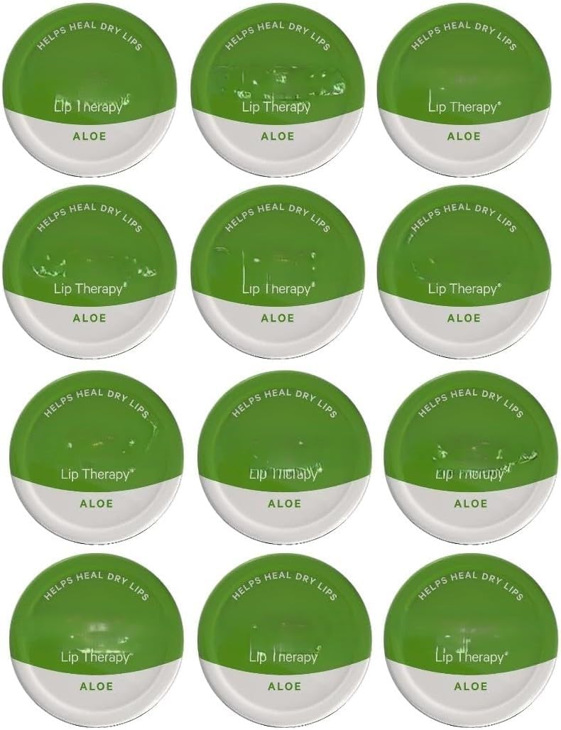 MM Lip Therapy Aloe Vera 20g Pack of 12 | Moisturising Lip Balm for Dry & Chapped Lips | Soothing Aloe Formula | Hydrating Lip Care with Free Skincare Sample | Ideal for Daily Use & Travel