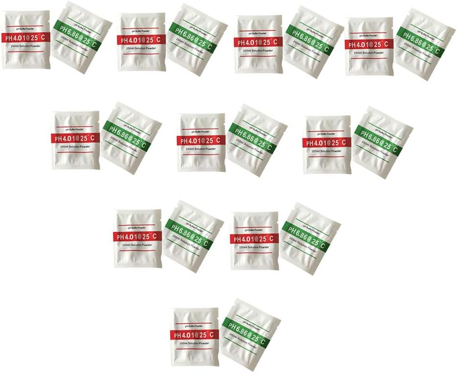 Lorsoul20PCS/SET PH Test Meter, Calibration Measure PH Solution Buffer Powder, 4.01/6.86 Calibration Point