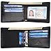 HOPSOOKEN RFID Leather Bifold Wallets Women Men Flipout Slim ID Wallet Trifold (Black (MID))