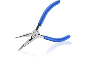 Needle Nose Pliers, mshandto Long Nose Pliers for Wire Bending, High Carbon Steel Needle Nose Plier, Serrated Jaw Pliers for Jewelry Making Electronics Repair Object Grasping Craft Making