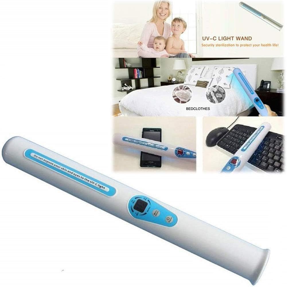 Tehok Portable UV-C Sanitizer Sterilizer Wand Battery Operated Ultraviolet Lamp Portable Disinfection for Wardrobe, Shoe Cabinet, Cupboard, Freezer, Car