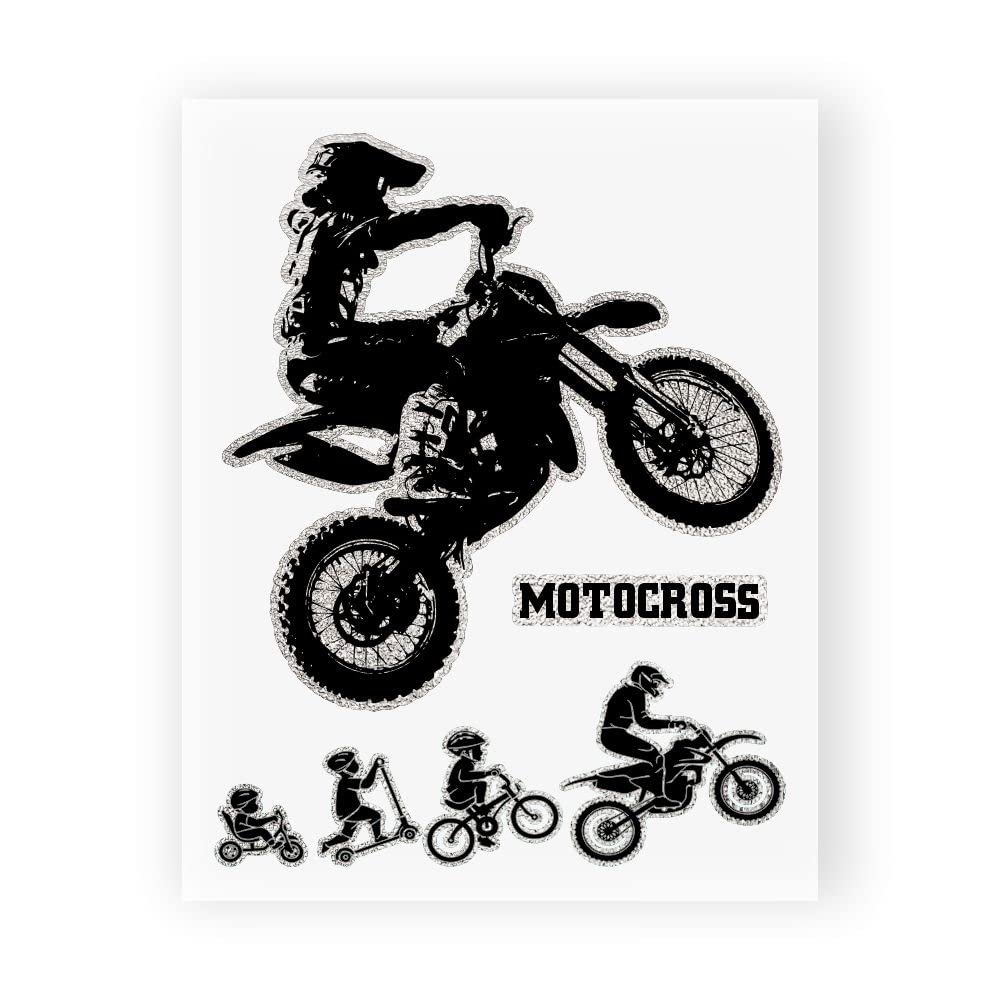 Stickers Motocross, 10 x 12 cm