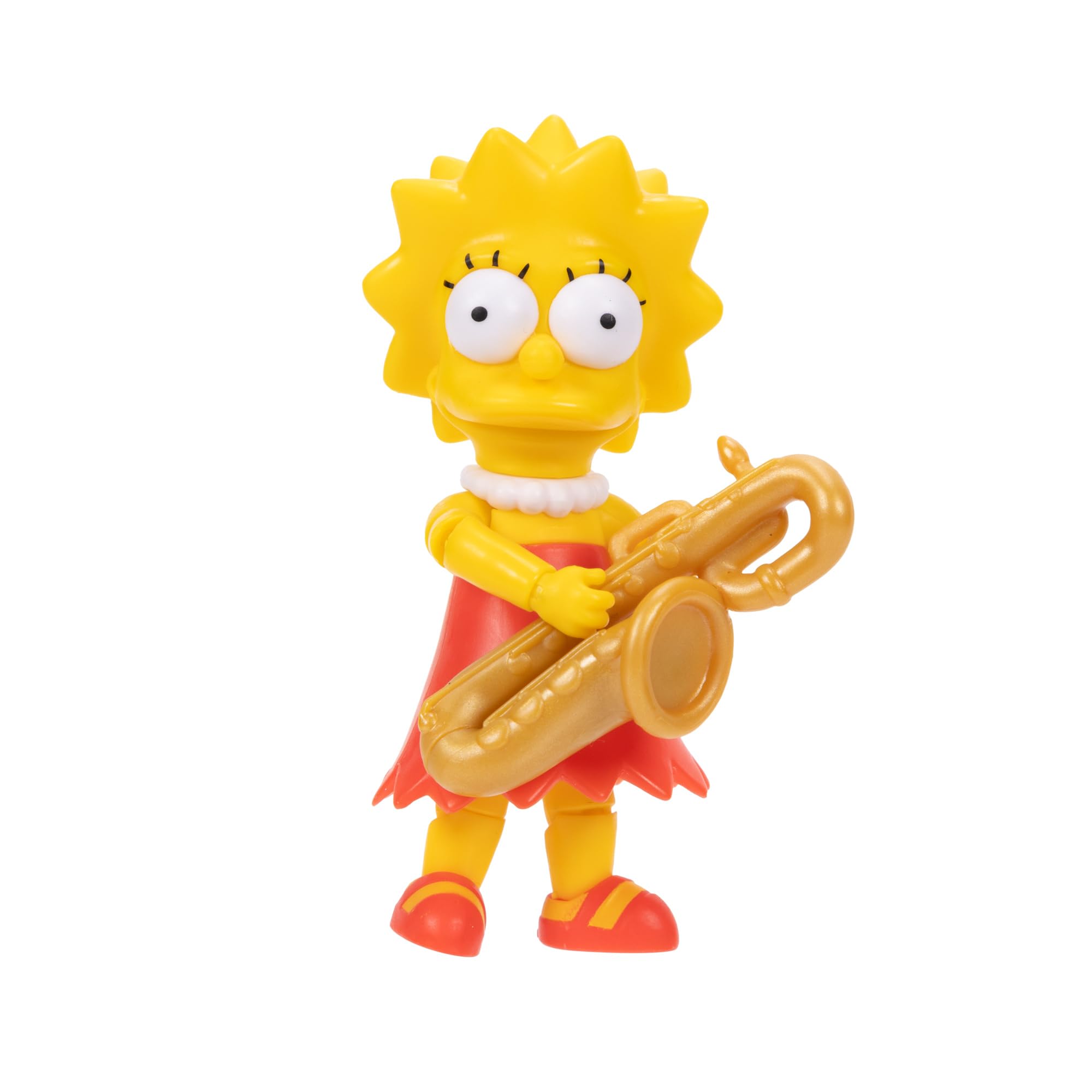 The Simpsons Lisa Simpson 12.7cm Collectible Action Figure by JAKKS Pacific, Includes Iconic Saxophone Accessory, Fully Articulated, Collector's Display Packaging — image 1