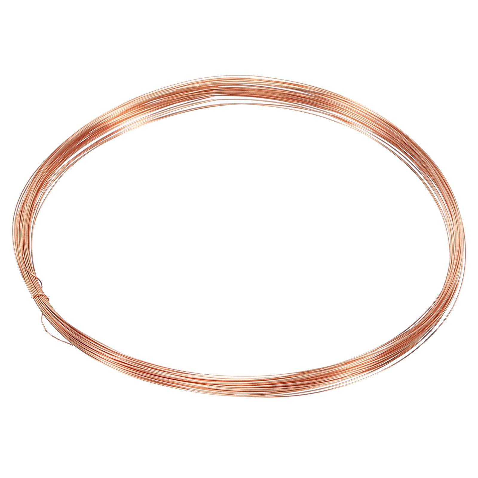 PATIKIL 32.8 Feet Solid Bare Copper Wire, 29 Gauge 99.9% Pure Copper Wire 0.3mm Soft Beading Wire Metal Plant Stem Ties for Jewelry Craft (10m)