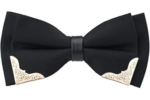 Alizeal Mens Solid Mini Squares Formal Banded Bow Ties