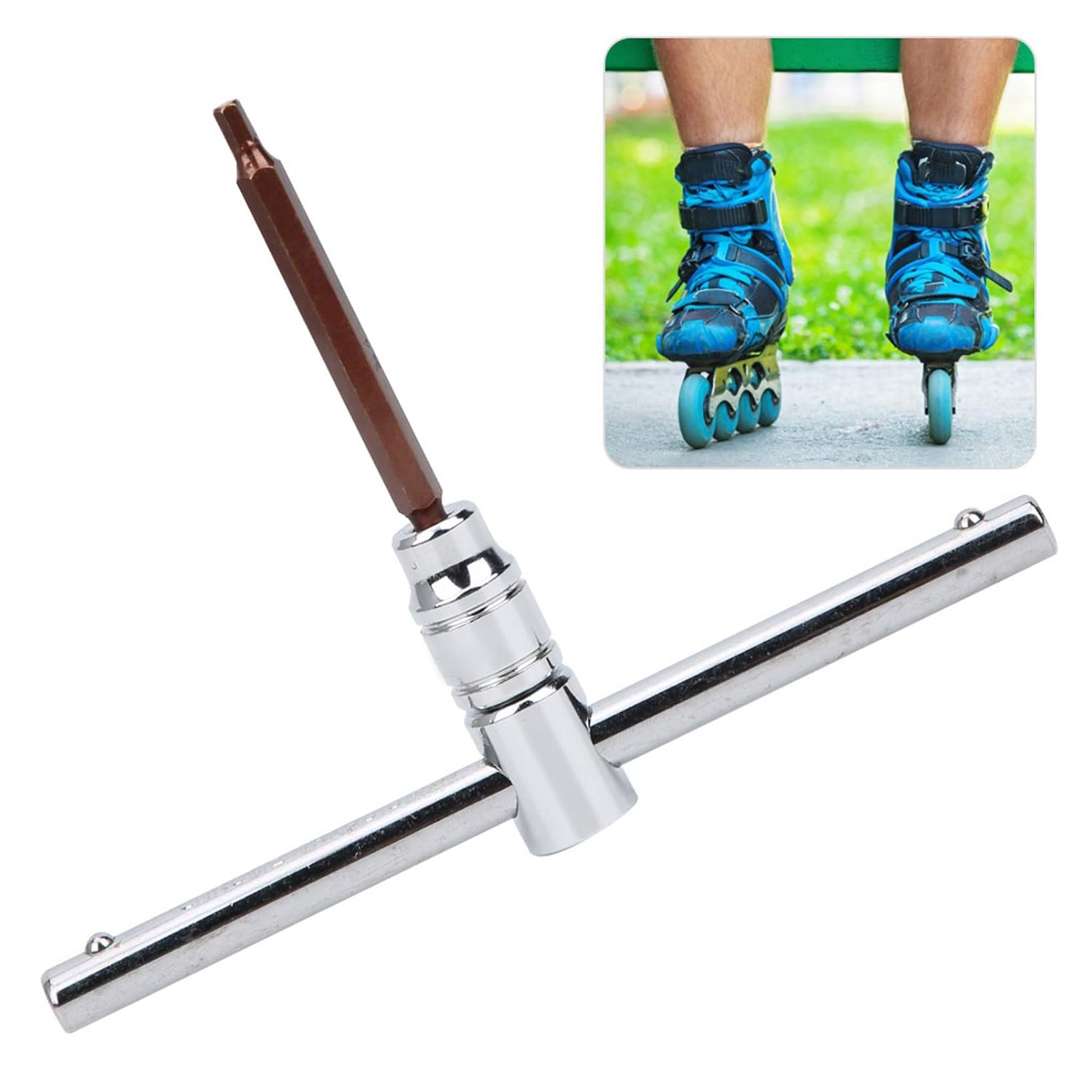 Hex Head Repair Tool T Shape Handle Wrench, Roller Skate Wrench, for