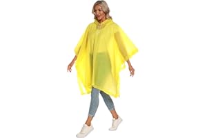 HOOMBOOM Rain Ponchos for Women and Men EVA Reusable Raincoat Emergency Rain Coats with Drawstring Hood for Adults