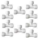 Madavoon 3/8 inch Tee Connector Push to Connect