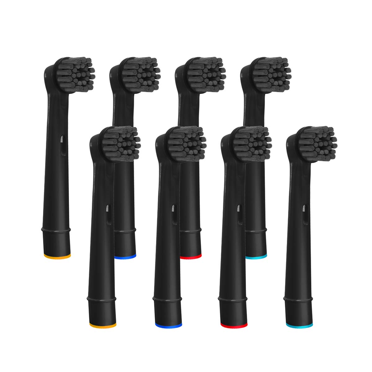 YanBan 8pcs Bamboo Charcoal Electric Toothbrush Head Replacement Brush Head Compatible with Oral b Electric Rotative Toothbrush, 8 Pack for Adult and Children