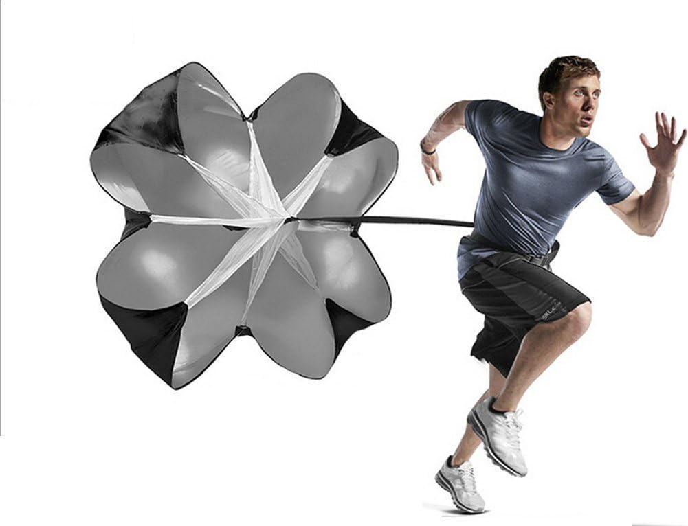 Amazon 陸上 パラシュート 抵抗パラシュート 練習用傘 ランニング ダッシュパラシュート レジスタンスパラシュート スピードアップ サッカー フットサル 爆発力 器具 競技 効率アップ パワーアップ 上級者 トレーニング用 運動用品 収納袋付き Jiahg トラック
