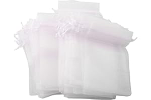 100-Pack Fruit Protection Netting Bags for Trees & Plants – Organza Mesh with Drawstring, Breathable Reusable Garden Pest Bar